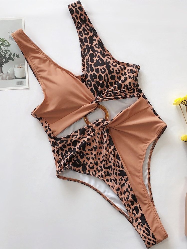 Roupa De Banho Feminina Com Estampa De Leopardo Sexy