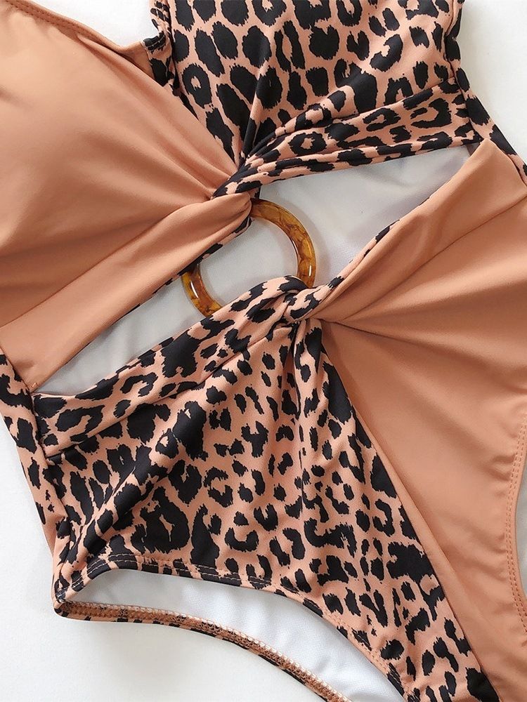 Roupa De Banho Feminina Com Estampa De Leopardo Sexy