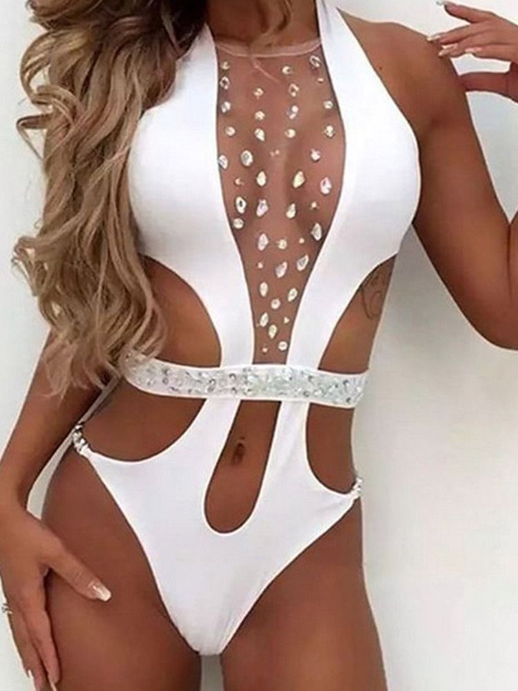 Roupa De Banho Feminina Sexy De Renda Oca