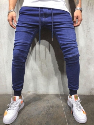 Calça Jeans Casual Masculina De Renda Lisa