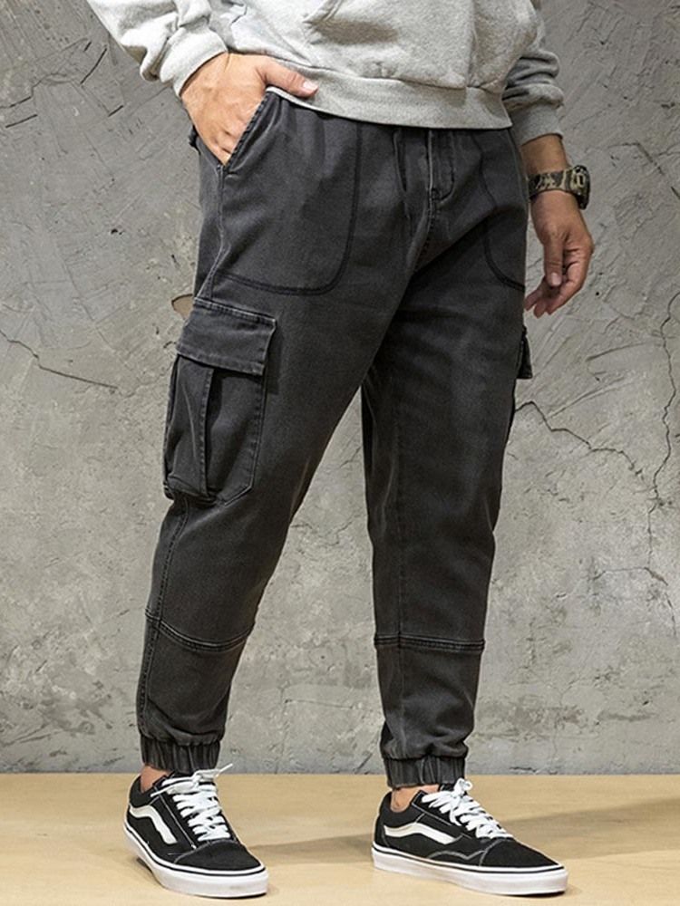 Calça Jeans De Cintura Média Masculina