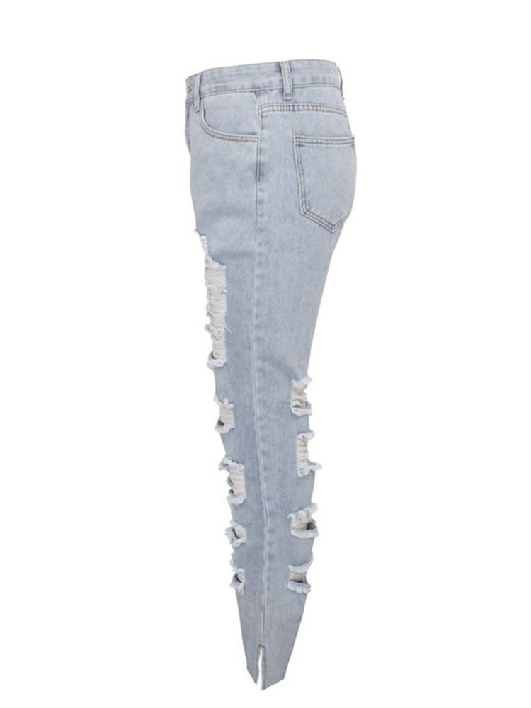 Calça Jeans Feminina Hole Slim