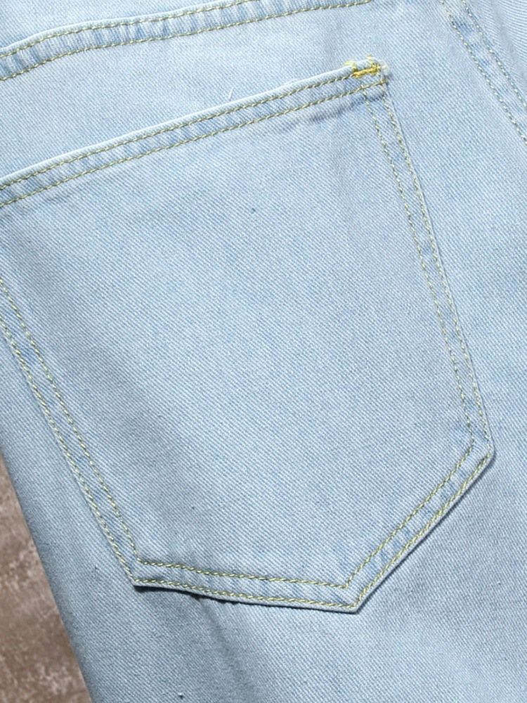 Calça Jeans Justa Masculina Com Zíper De Cintura Média Usada