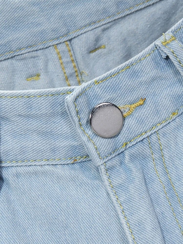 Calça Jeans Justa Masculina Com Zíper De Cintura Média Usada