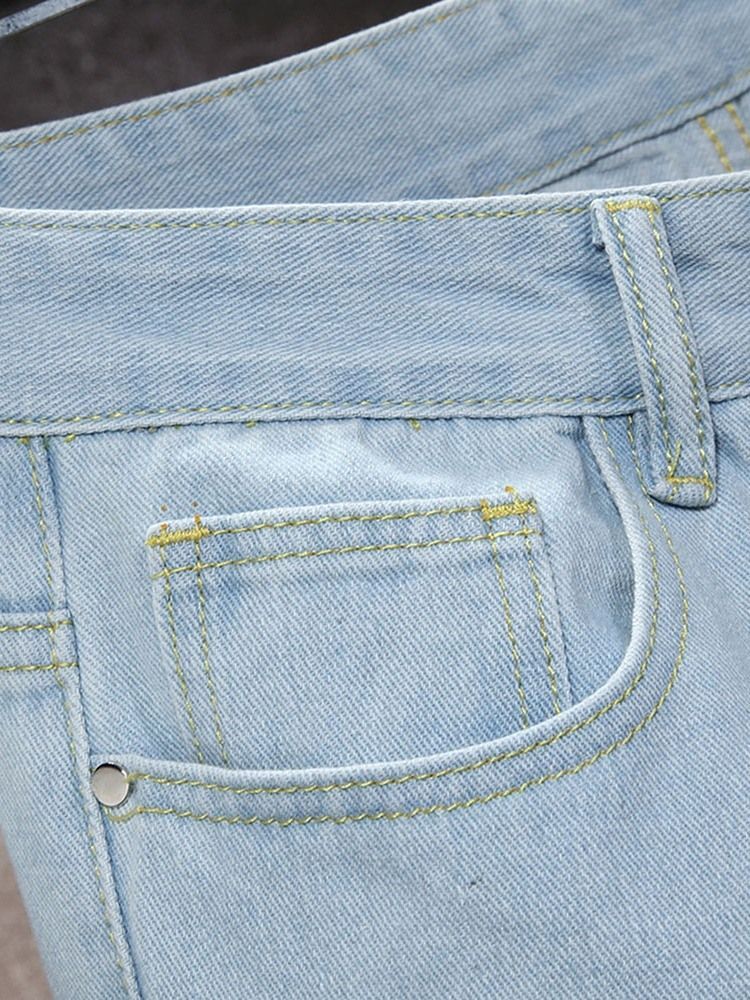 Calça Jeans Justa Masculina Com Zíper De Cintura Média Usada