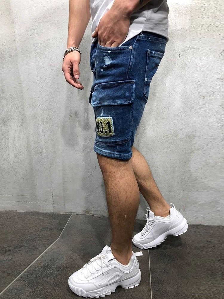 Calça Jeans Masculina De Cintura Fina Com Bolso Fino