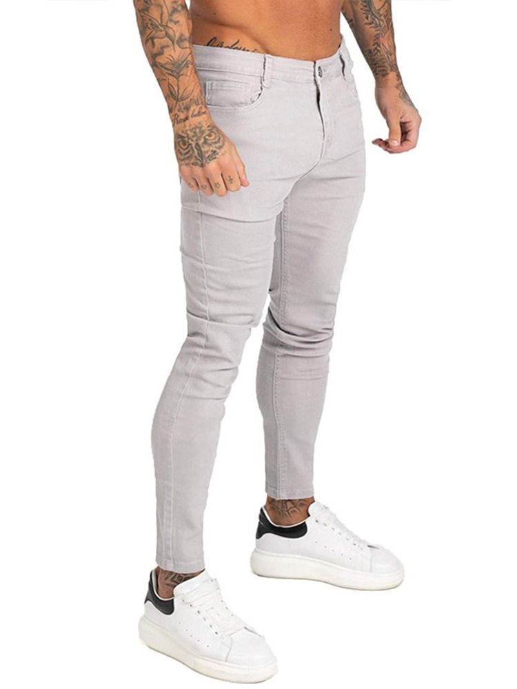 Calça Lápis Calça Lápis Esportiva Com Zíper Masculino