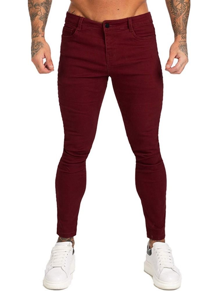 Calça Lápis Calça Lápis Esportiva Com Zíper Masculino