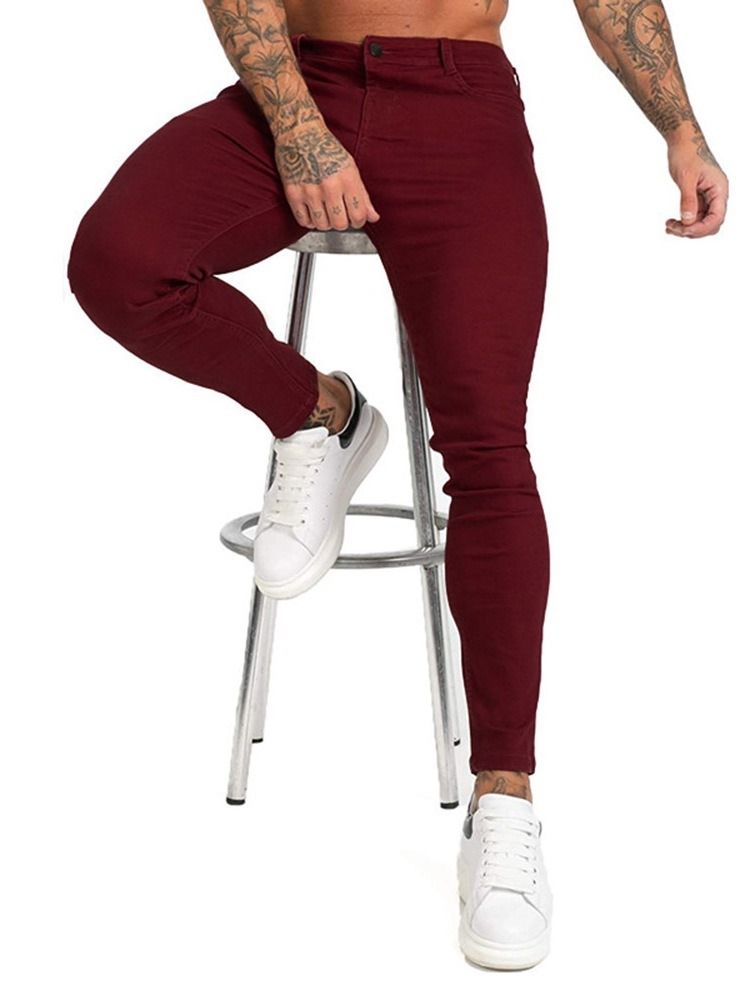 Calça Lápis Calça Lápis Esportiva Com Zíper Masculino