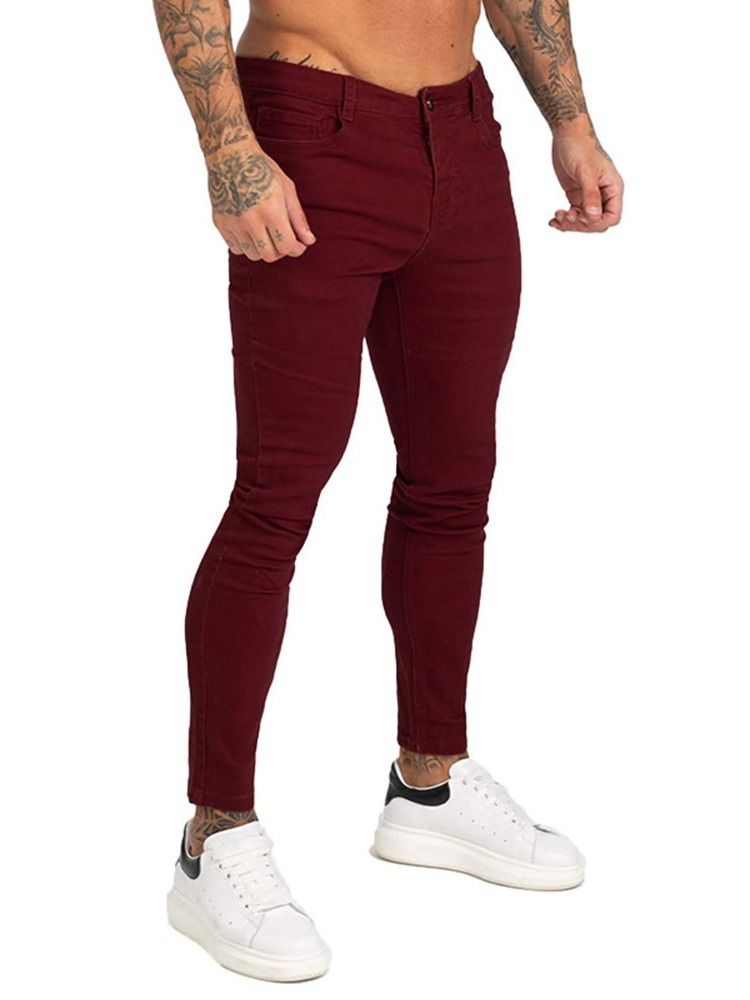 Calça Lápis Calça Lápis Esportiva Com Zíper Masculino