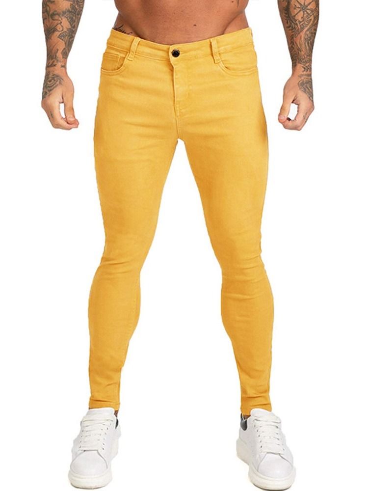 Calça Lápis Calça Lápis Esportiva Com Zíper Masculino