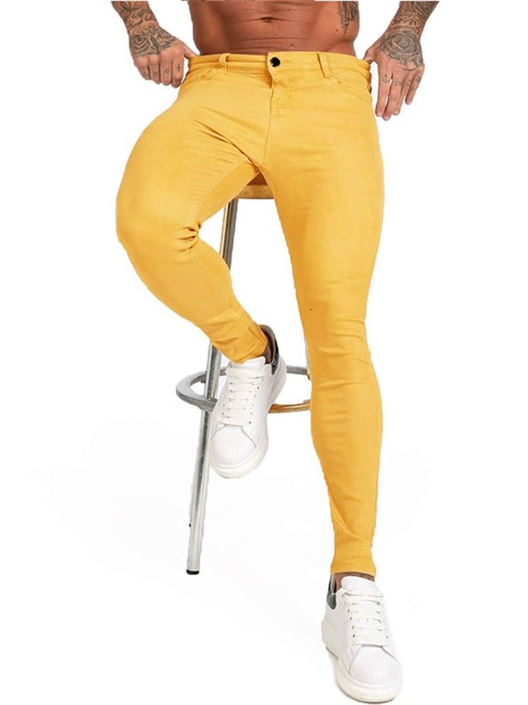 Calça Lápis Calça Lápis Esportiva Com Zíper Masculino