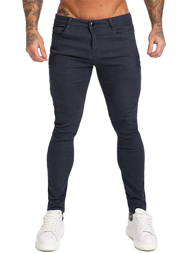 Calça Lápis Calça Lápis Esportiva Com Zíper Masculino