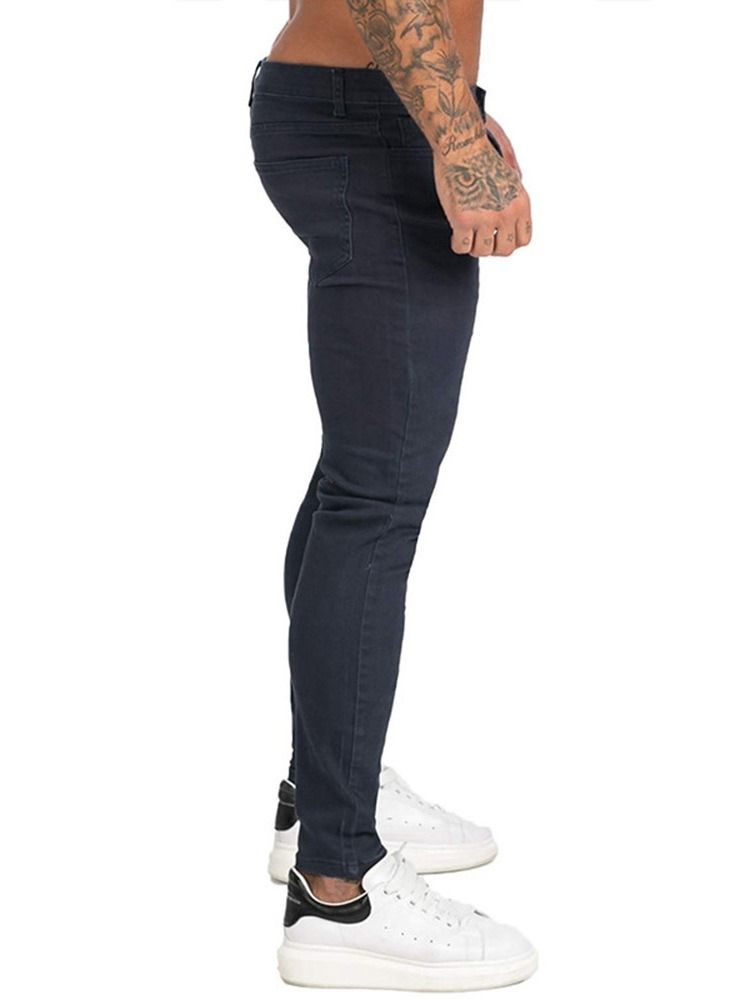 Calça Lápis Calça Lápis Esportiva Com Zíper Masculino