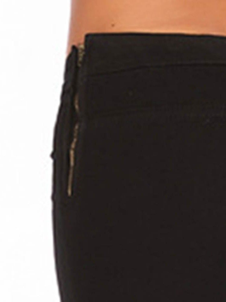 Calça Lápis Feminina Calça Jeans Justa Com Zíper E Cintura Baixa