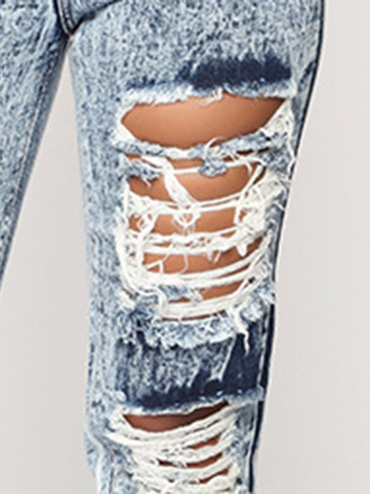 Calça Lápis Feminina Usada Calça Jeans Justa Skinny Com Zíper