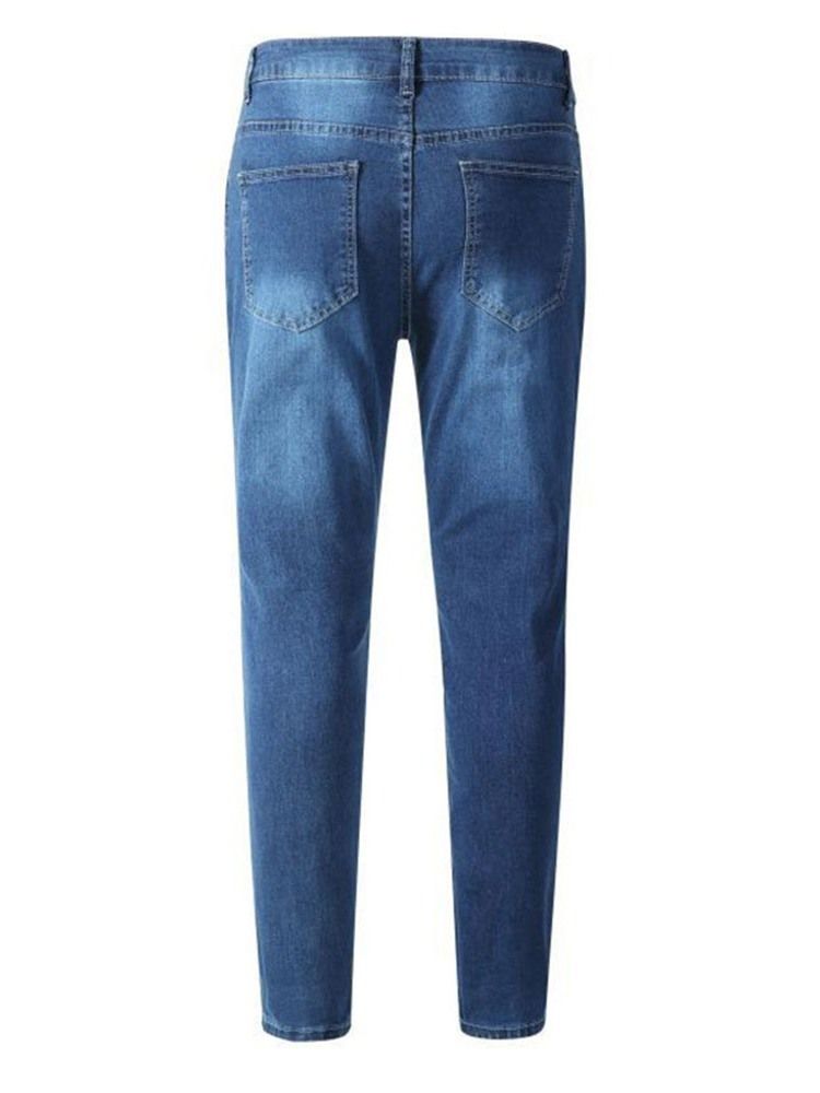 Calça Lápis Lápis Masculino Jeans Vintage Com Zíper