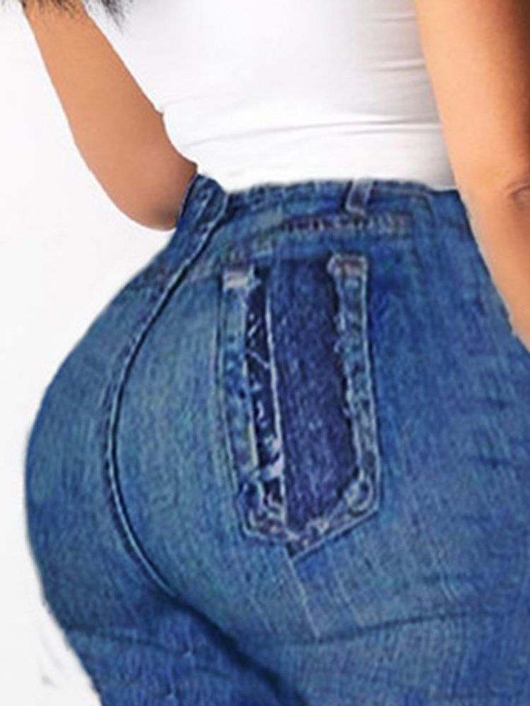 Calças De Ganga Femininas Bellbottoms Com Orifício Alto E Cintura Alta