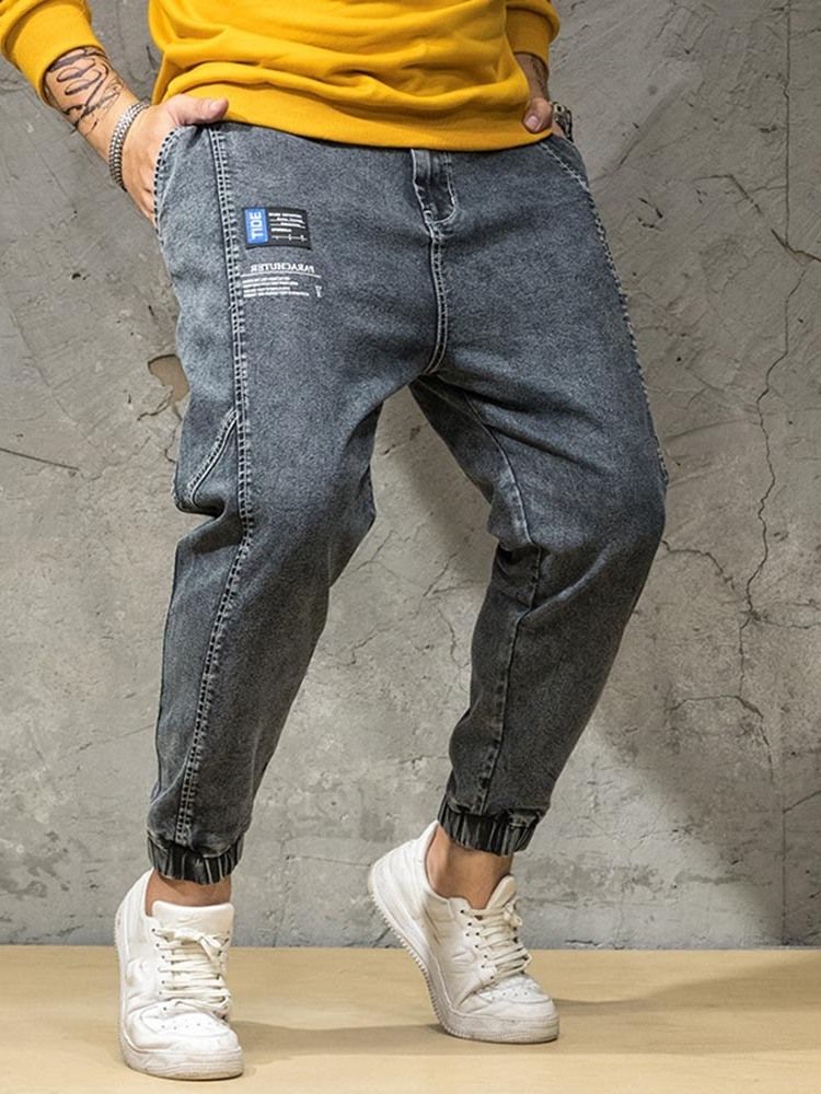 Calças Jeans Masculinas Com Zíper Japonês