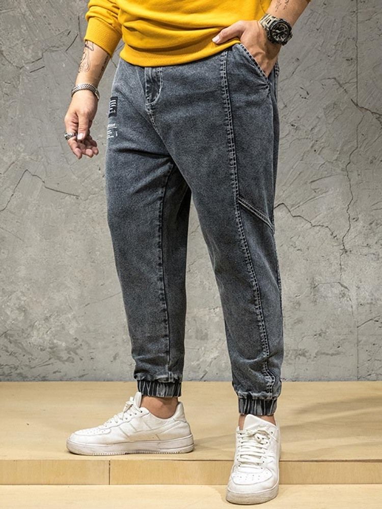 Calças Jeans Masculinas Com Zíper Japonês