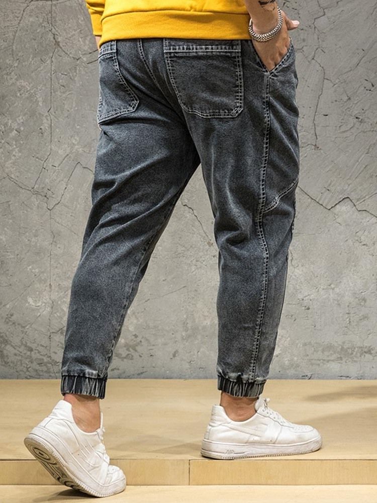 Calças Jeans Masculinas Com Zíper Japonês