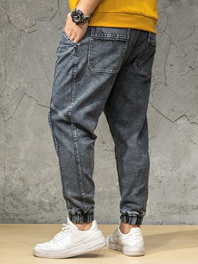 Calças Jeans Masculinas Com Zíper Japonês