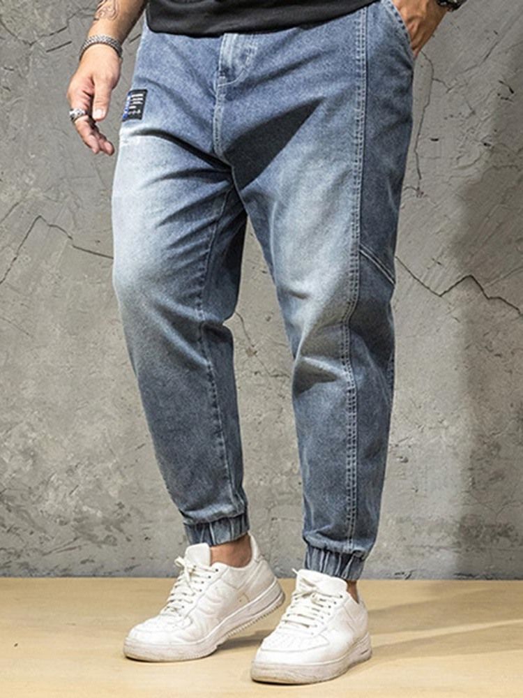 Calças Jeans Masculinas Com Zíper Japonês