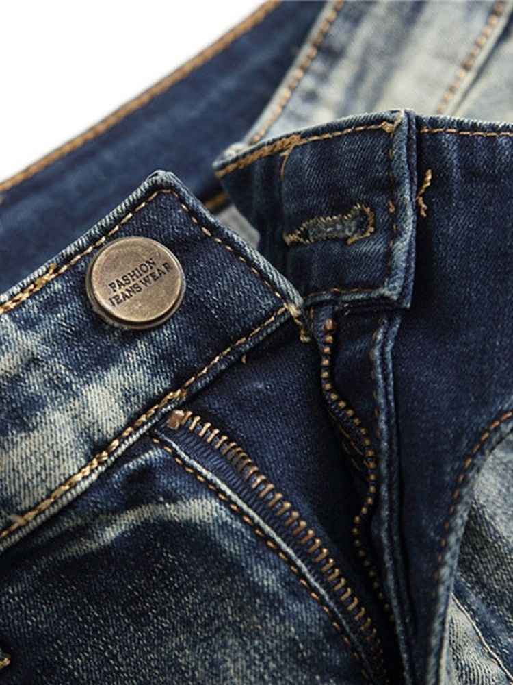 Calças Jeans Masculinas Com Zíper Vintage Usado