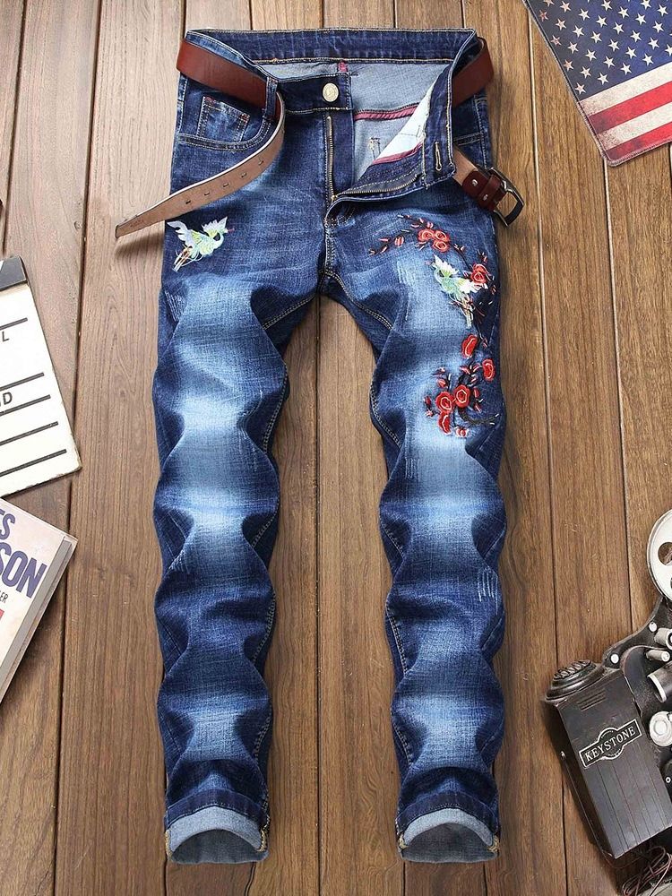 Jeans Casual Slim Denim Masculino