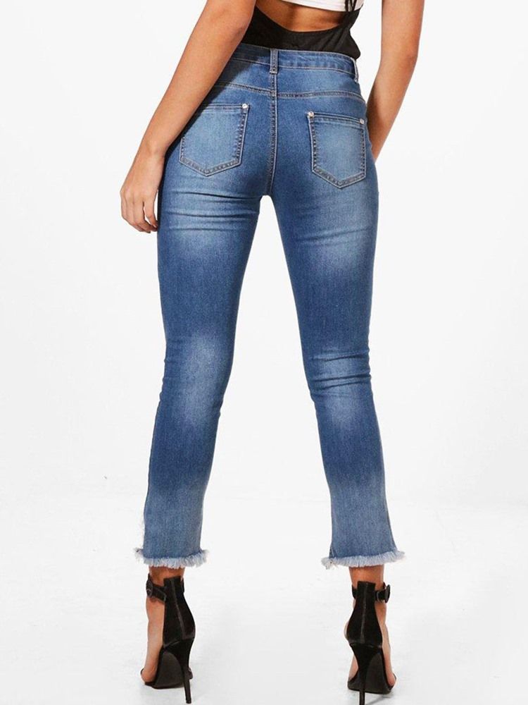 Jeans Skinny Denim Assimétricos Femininos