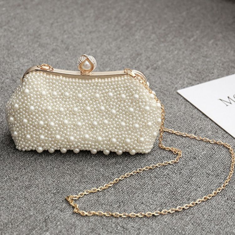 Beads Hasp Versatile Clutiles Evening Bags