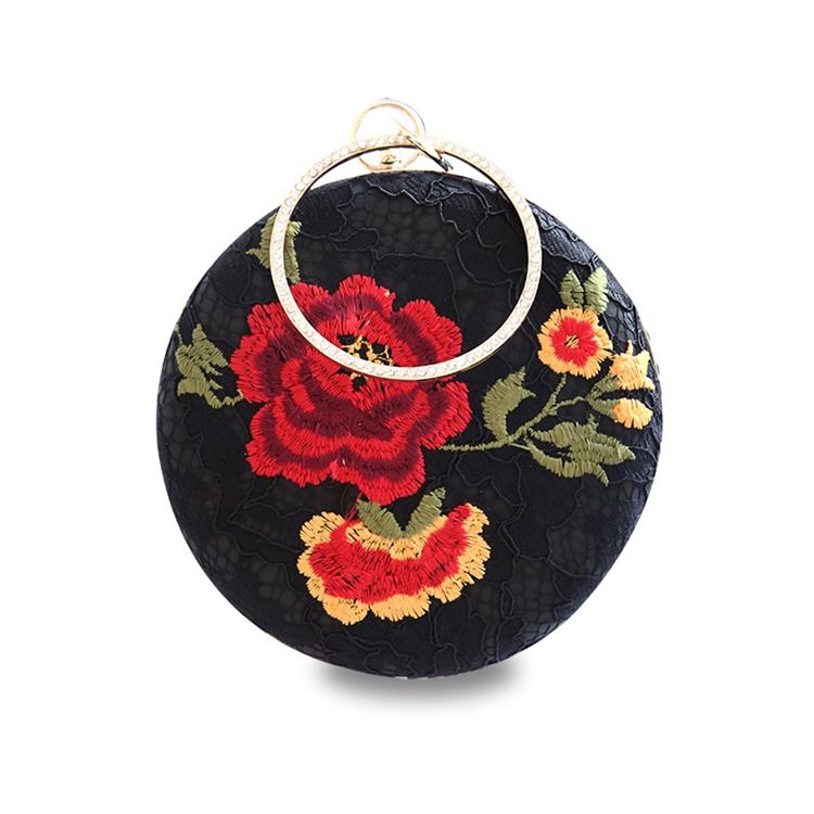 Clutch De Bordado Floral Vintage