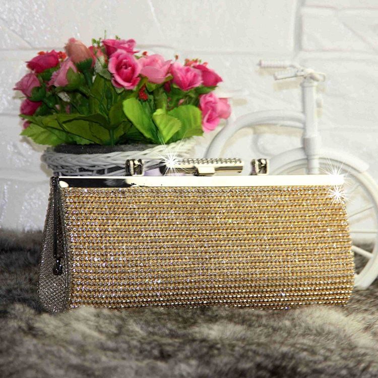 Clutch Estilo Lantejoulas Strass Estilo Coreano