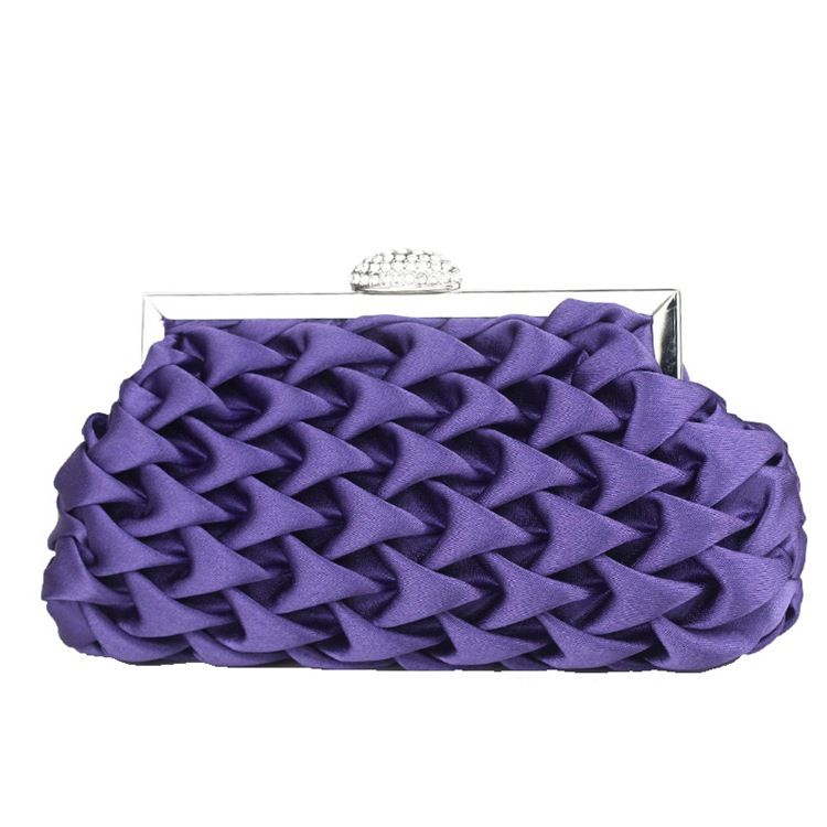 Clutch Feminina Com Hasp Tricotada Em Forma De Concha