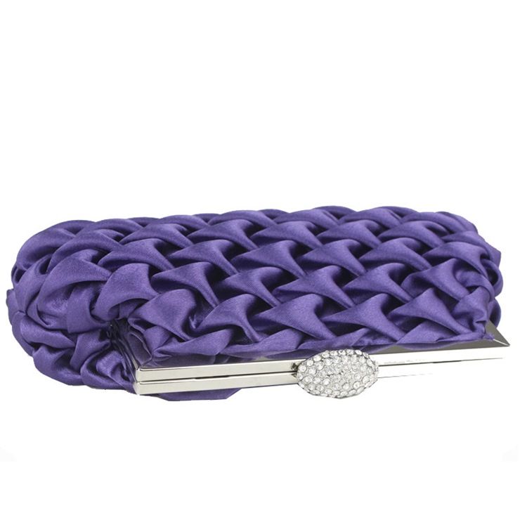 Clutch Feminina Com Hasp Tricotada Em Forma De Concha