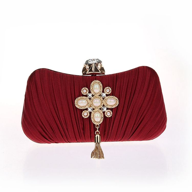 Exquisite Pendant Adornment Evening Clutch