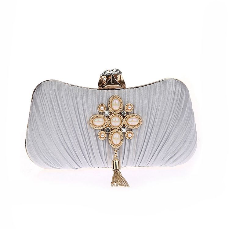 Exquisite Pendant Adornment Evening Clutch