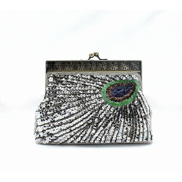 Vintage Peacock Pattern Mulheres Clutch