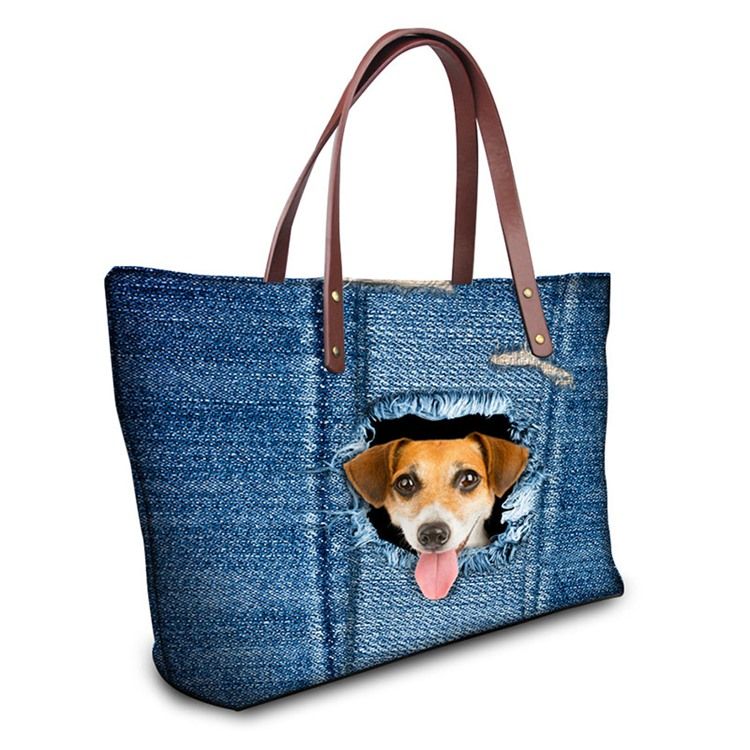 Bolsa Com Zíper De Nylon 3d Para Animais De Estimação