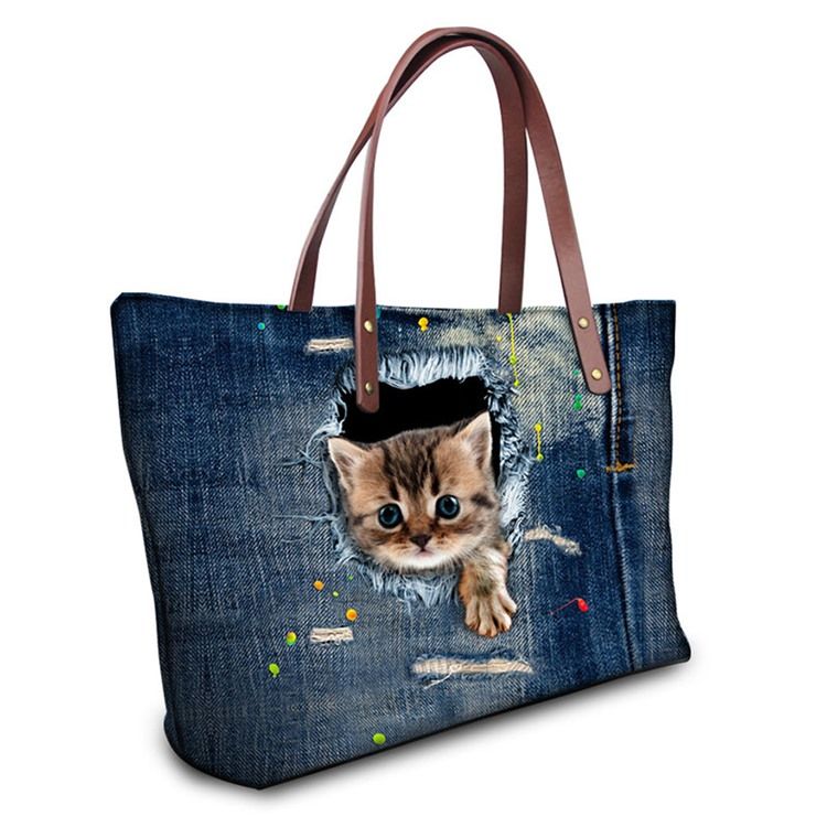 Bolsa Com Zíper De Nylon 3d Para Animais De Estimação