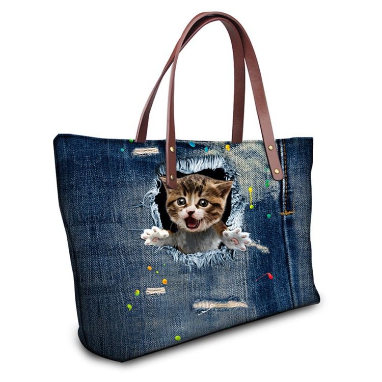 Bolsa Com Zíper De Nylon 3d Para Animais De Estimação