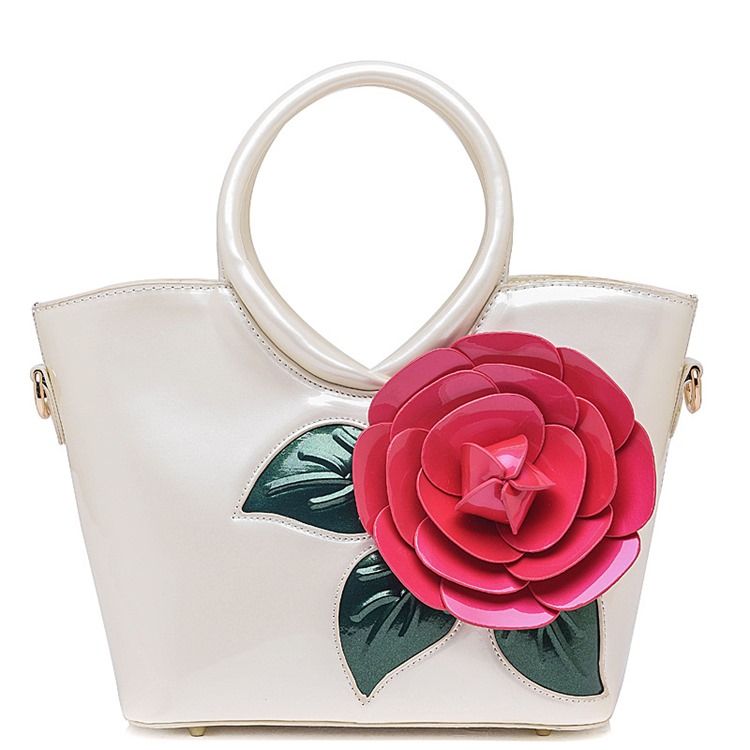 Bolsa Decorada Com Flores Vivas Femininas