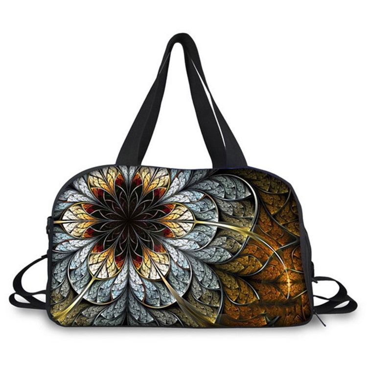 Bolsa De Viagem De Alta Capacidade Com Impressão Floral Elegante