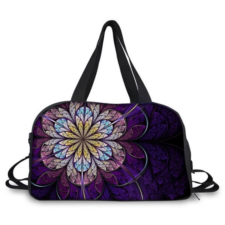 Bolsa De Viagem De Alta Capacidade Com Impressão Floral Elegante