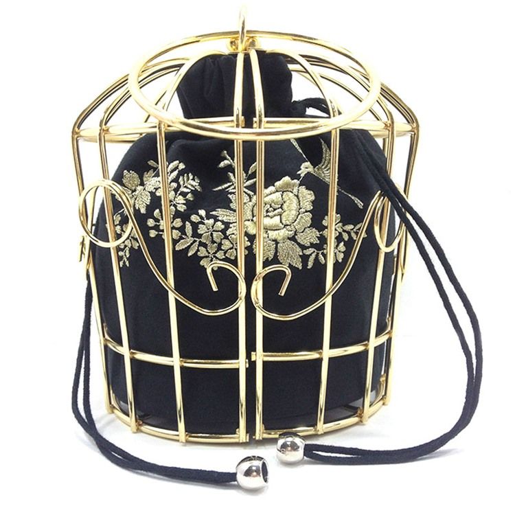 Bolsa Vogue Metal Cage Bordado Crossbody