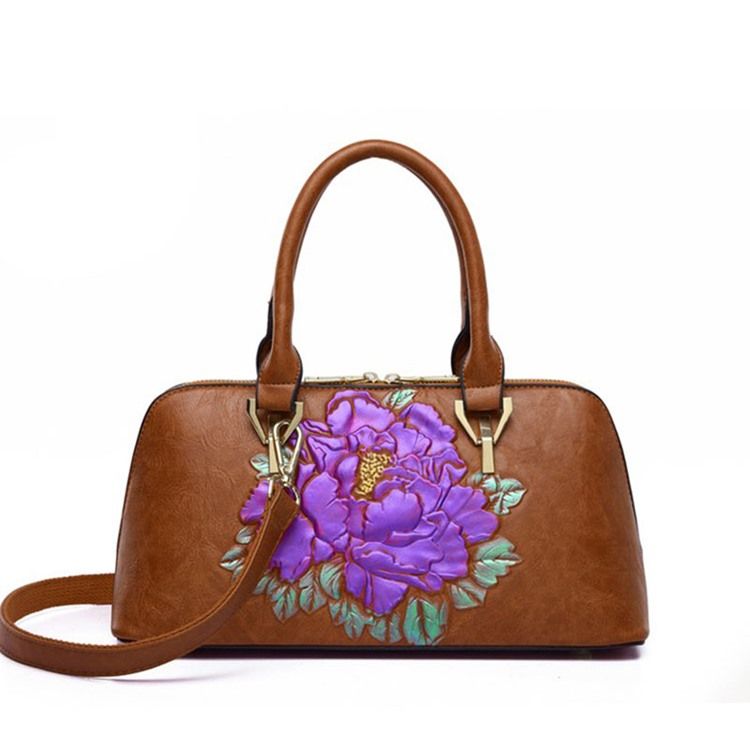 Bolsas Retangulares Florais Com Gravação Em Pu