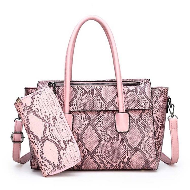 Serpentine Snake-grain Patternthread Pu Handbag