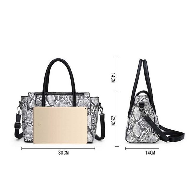 Serpentine Snake-grain Patternthread Pu Handbag