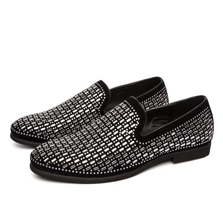 Corte Decotado Superior Slip-on Round Toe Masculino Oxfords