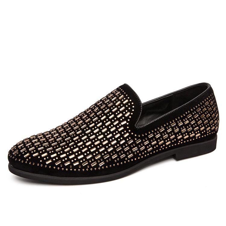 Corte Decotado Superior Slip-on Round Toe Masculino Oxfords